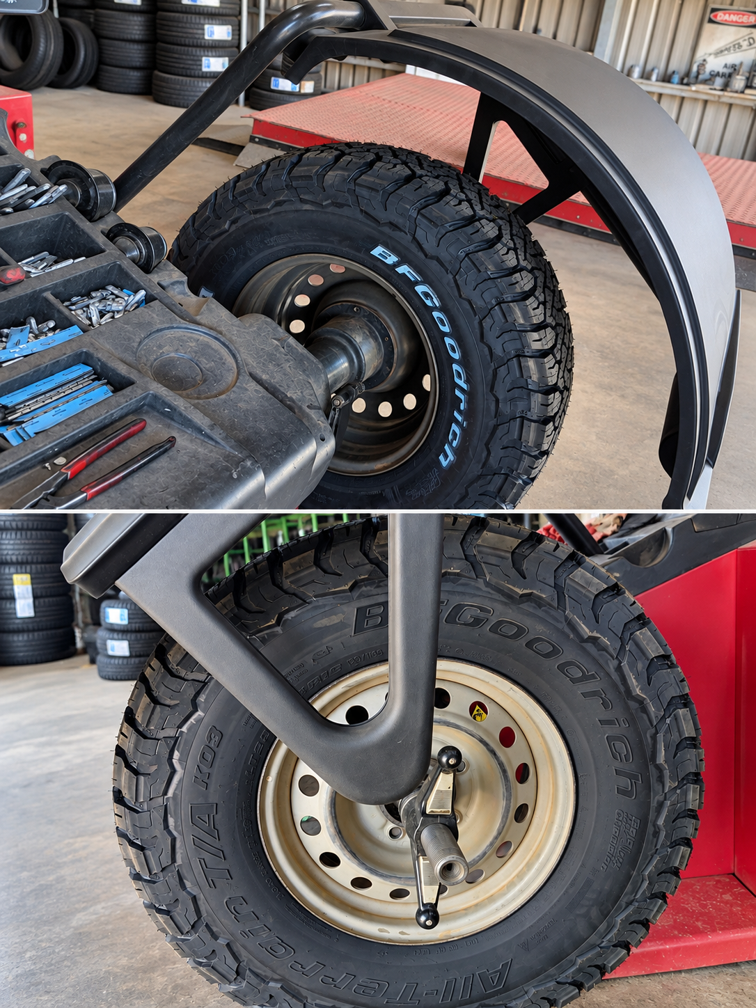 Balancing all-terrain tyres