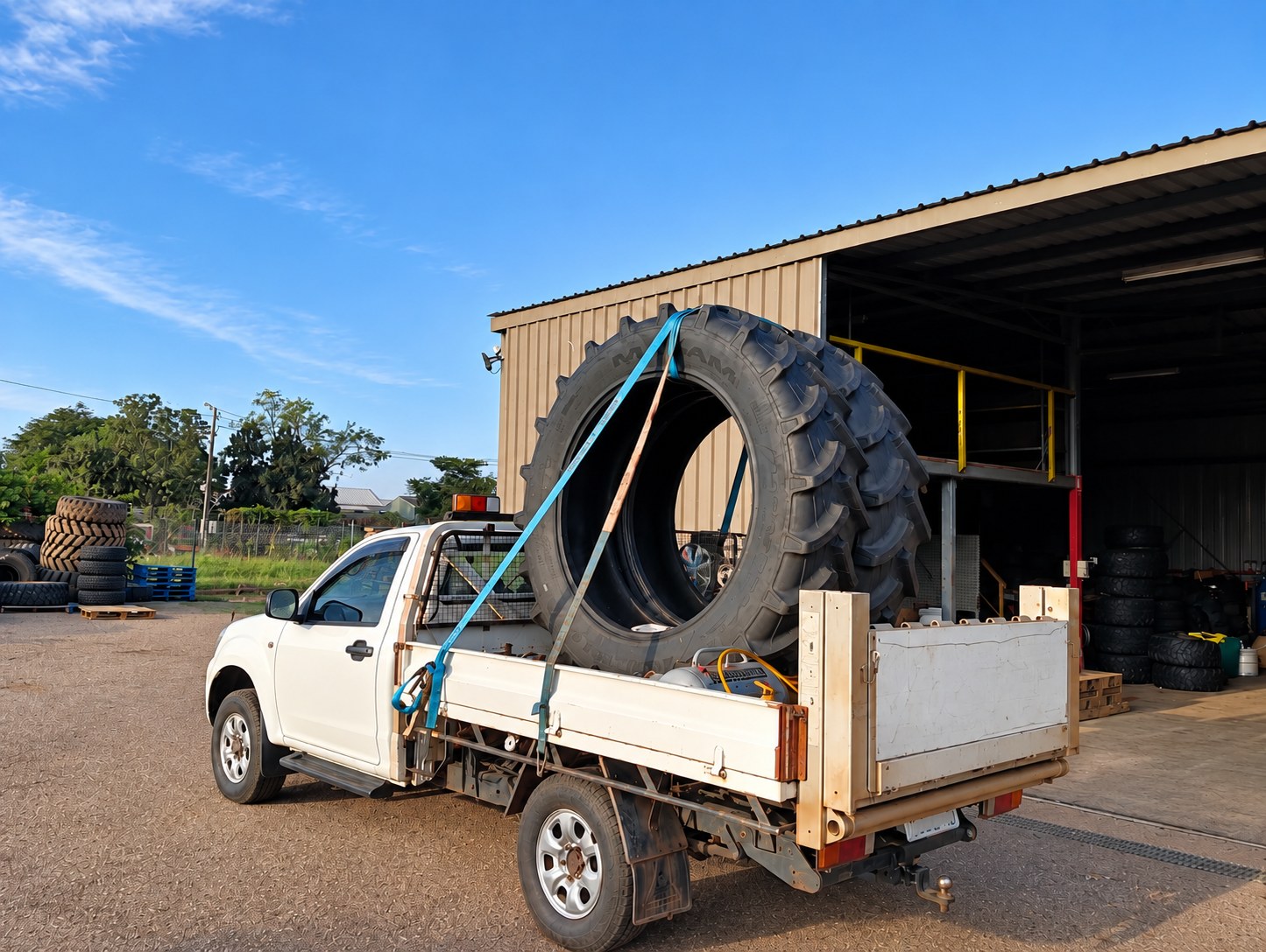 Oversized tractor tyres